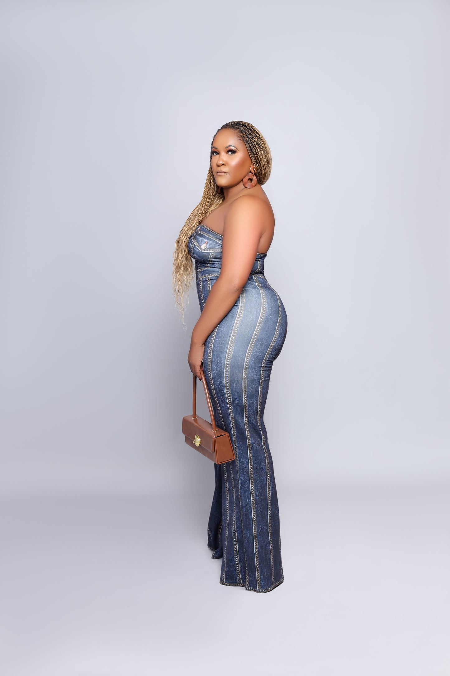 Denim Effect Jumpsuit