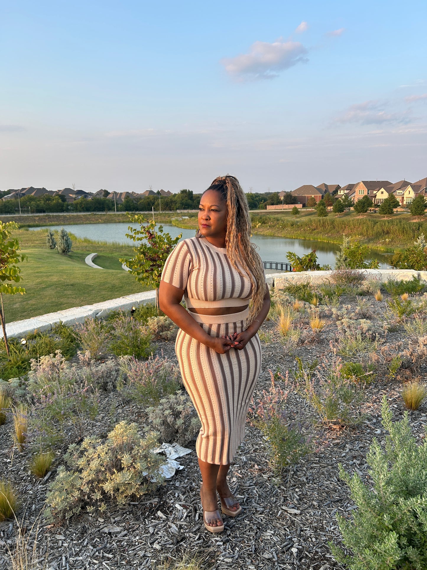 Striped & Chic Skirt Set