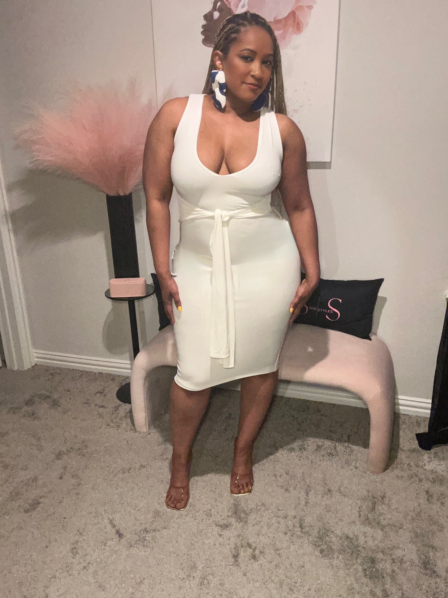 Melanie Tie Front Midi