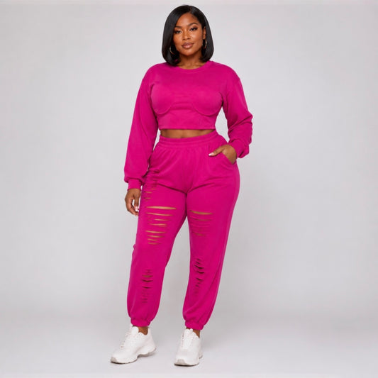 Laser Cut Jogger Set