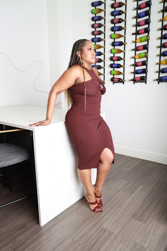 Merlot Muse Bodycon  Dress