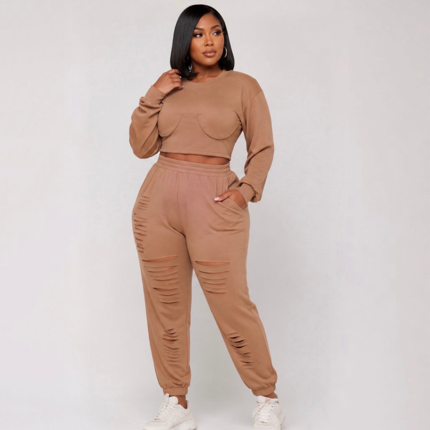 Laser Cut Jogger Set